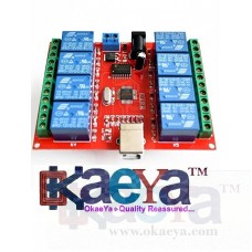 OkaeYa 12v 8 Channel Relay ModuleComputer USB Control Switch PCIntelligent Controller
